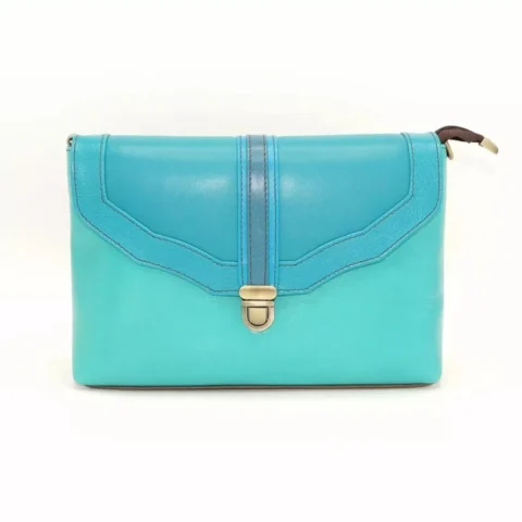 Femme-sac-pochette-cuir-vert-emeraude_1 Pochette cuir lagon
